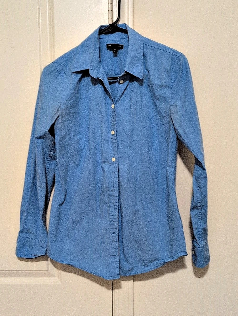 Gap Tailored Shirt Blue Cotton Button Down Size Small Like New